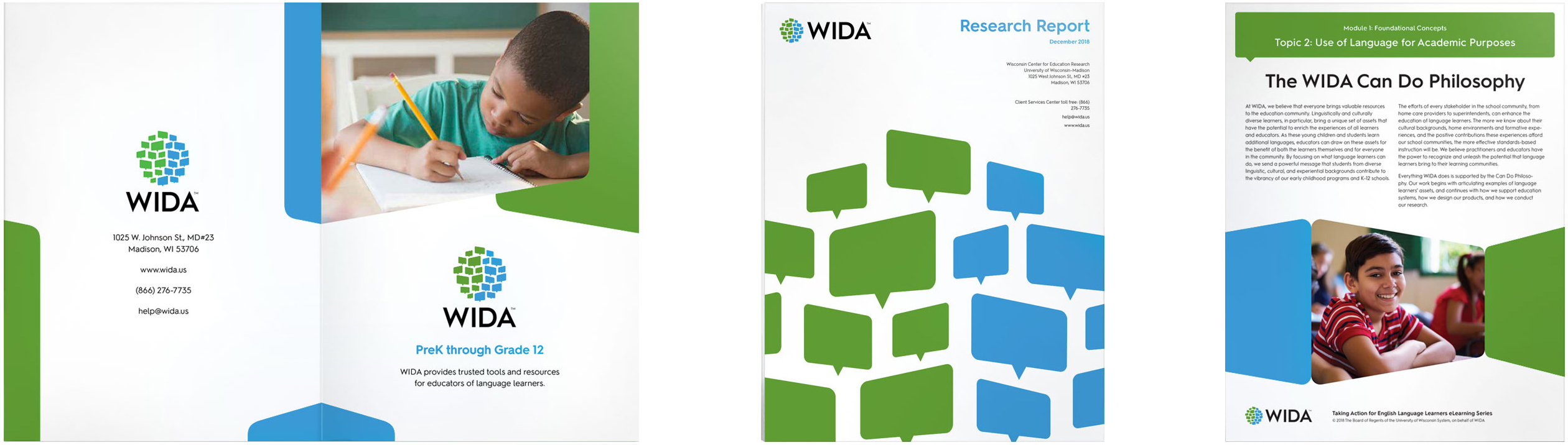 WIDA publications and brochures